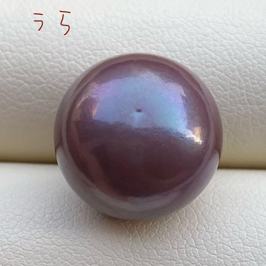 本真珠　淡水エジソンパールルース　大粒15.2*13.6mm紫系LS868