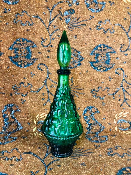 ワインボトル　ガラス　アンティーク　ヴィンテージ　グリーン　美品