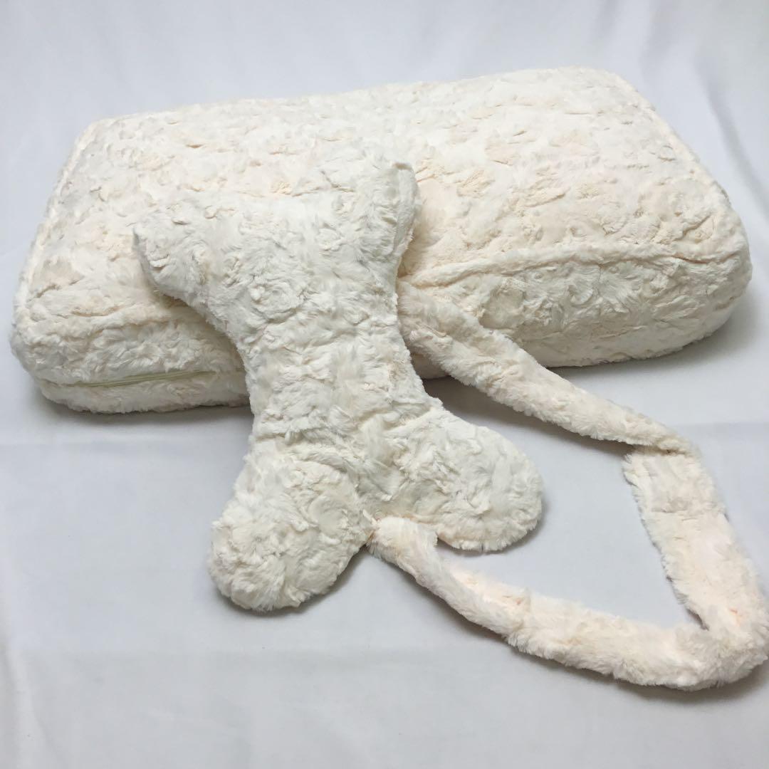 【ベージュ】ペット　用　ベッド　犬　猫　枕　クッション