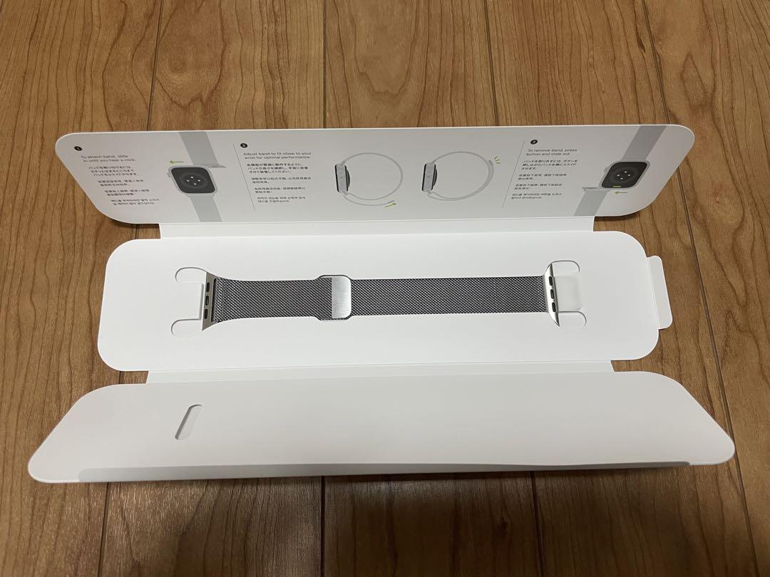 Apple Watch 45mm ケース用 シルバーミラネーゼループ