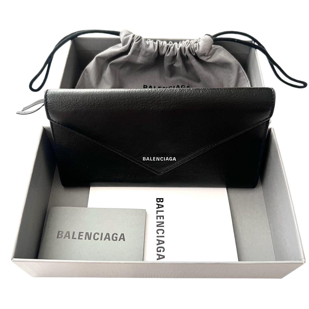 美品 1612 BALENCIAGA 長財布 ペーパーコンチネンタル レザー 黒 楽天市場】バレンシアガ ペーパーコンチネンタルの通販