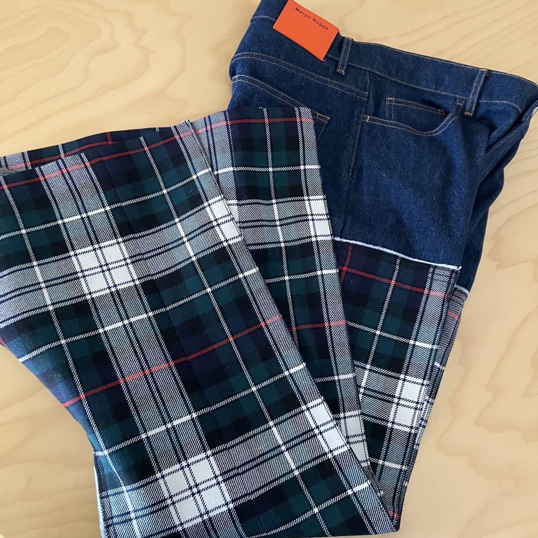 meryll rogge◆check denimpants