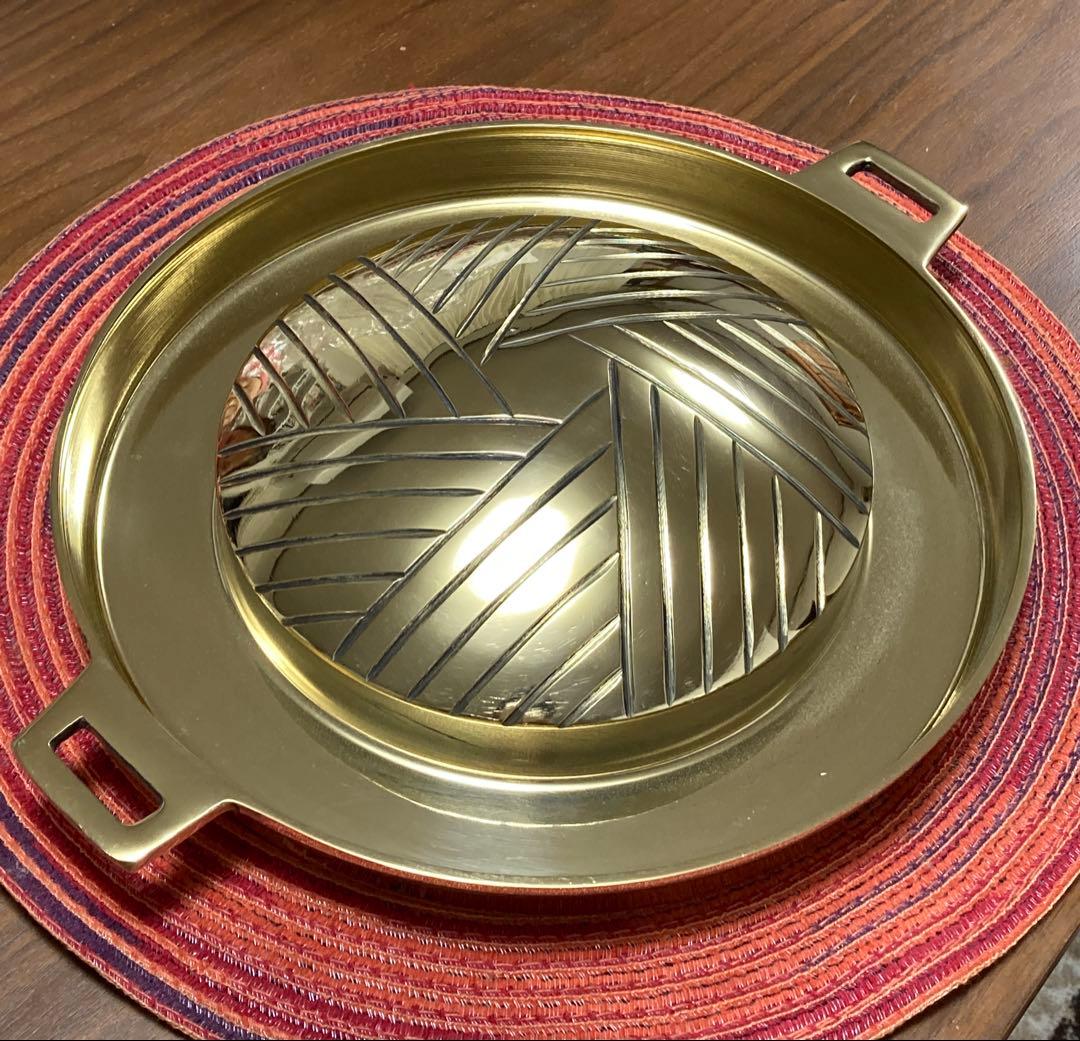 真鍮製 ムーガタ鍋 ムーカタ 両手鍋 タイ製 トーンルアン み