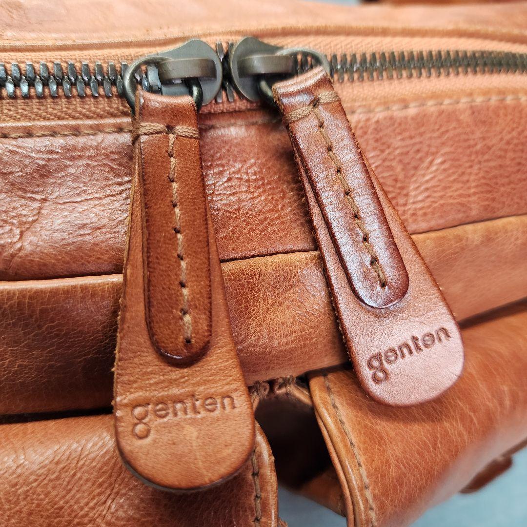 【美品】genten ゲンテン　ボディーバッグ　ウェストポーチ　レザー
