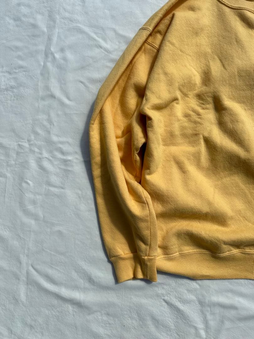 Lands End イエロー鹿の子トレーナー スウェットXL 裏起毛XL LL LANDS END WWW_HOMU-JOURNEY_COM