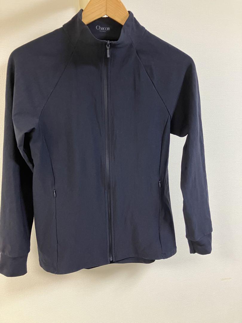 Chacott 裏起毛ボトルネックジャケット ネイビー　L チャコット