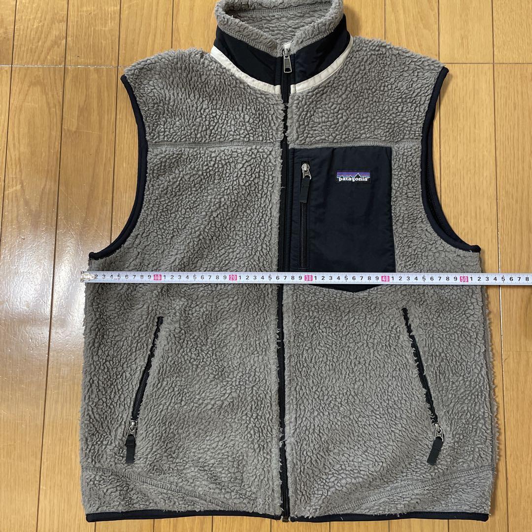 Patagonia レトロX フリースベスト メンズS グレー/レッド