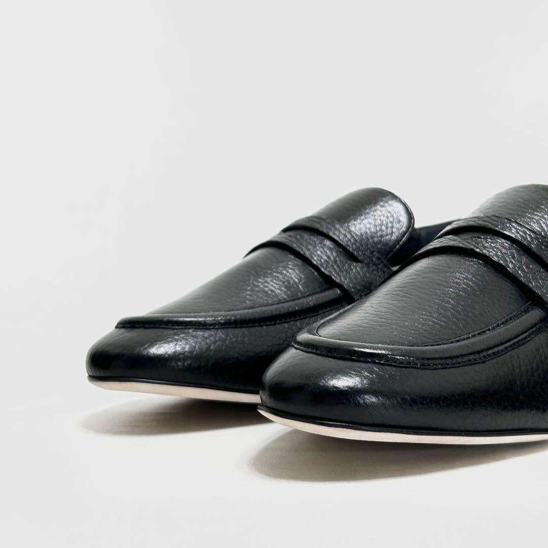 ■新品 定5.2万 ブレンタ BRENTA ローファー 38 24 フラット 黒