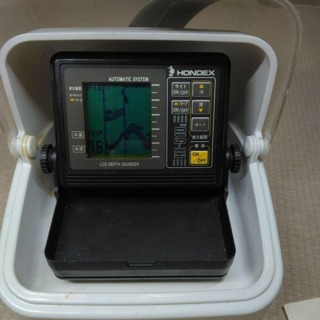 【ジャンク品】【取説あり】【ケース付】魚群探知機　ホンデック　HE-510-2
