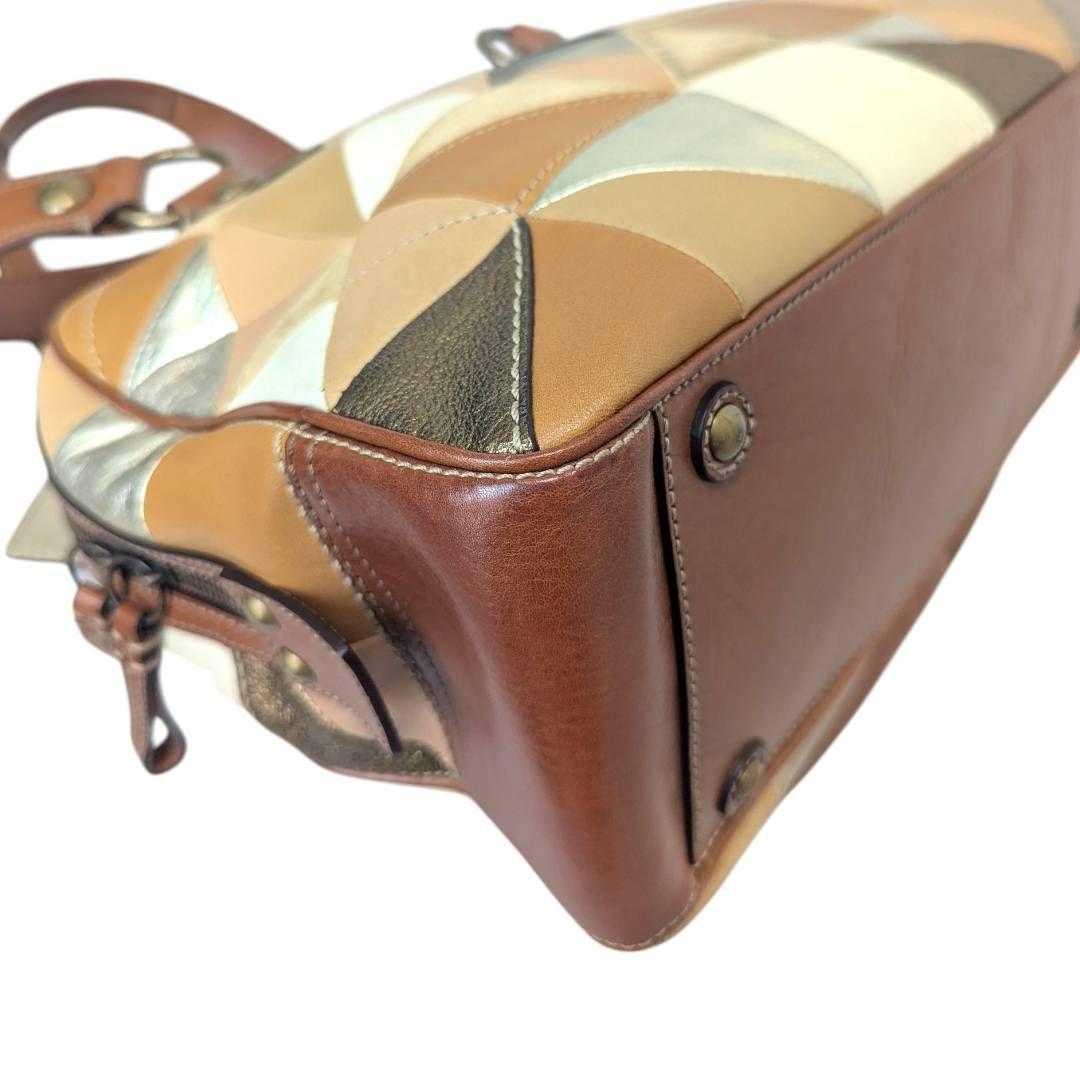 美品☆ COACH パッチワーク ボストンバッグ ソーホー Y2K 肩掛け