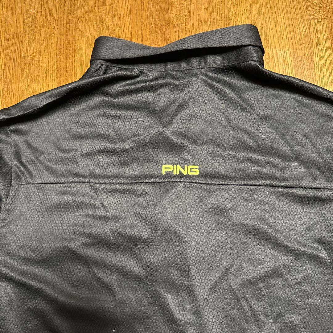 PING クイックドライ ブラックシャツ 3L