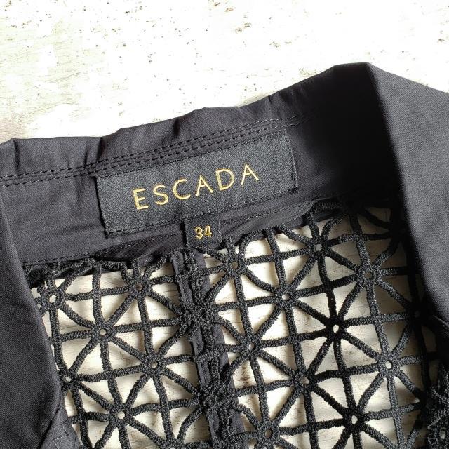 エスカーダ ESCADA ☆ コットン レース ジャケット 34 ブラック