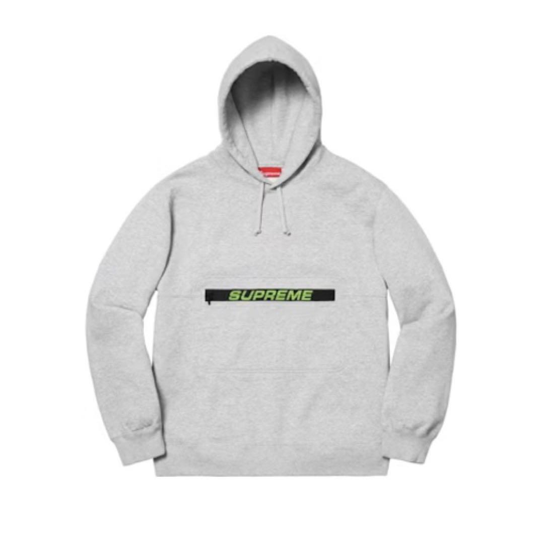トップス SUPREME ZIP POUCH HOODED SWEATSHIRT L