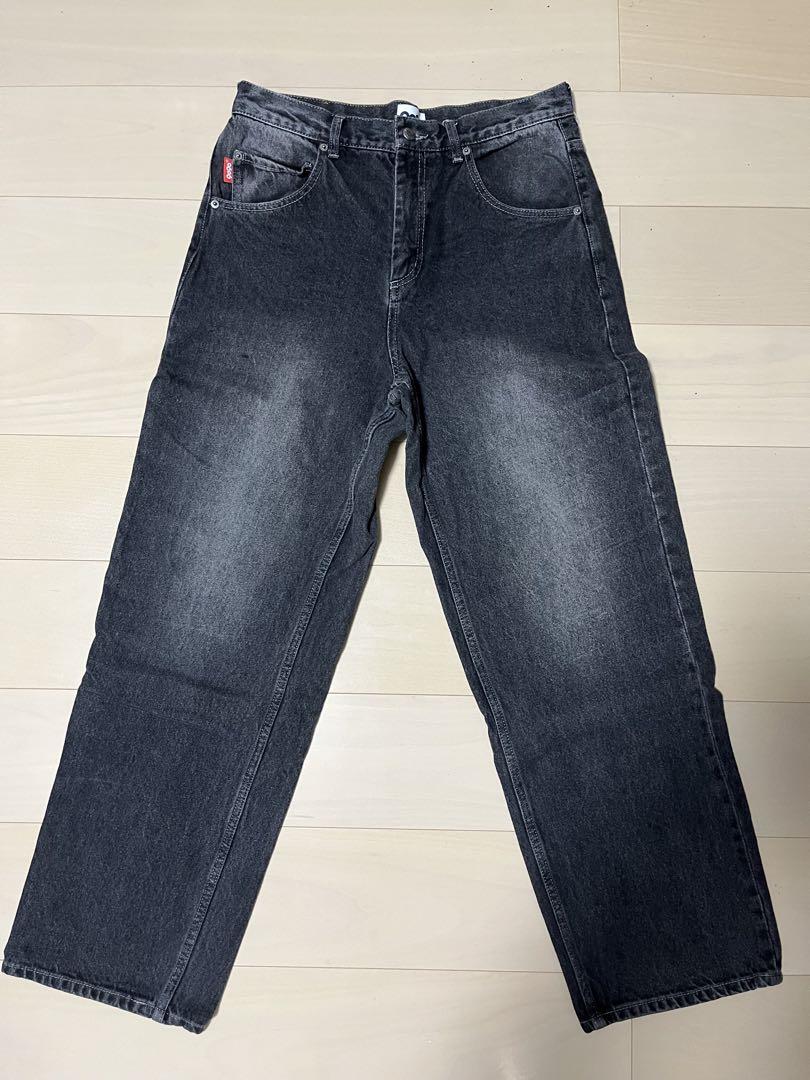 9090 king Logo Buggy denim デニム ブラック Lサイズ - メルカリ