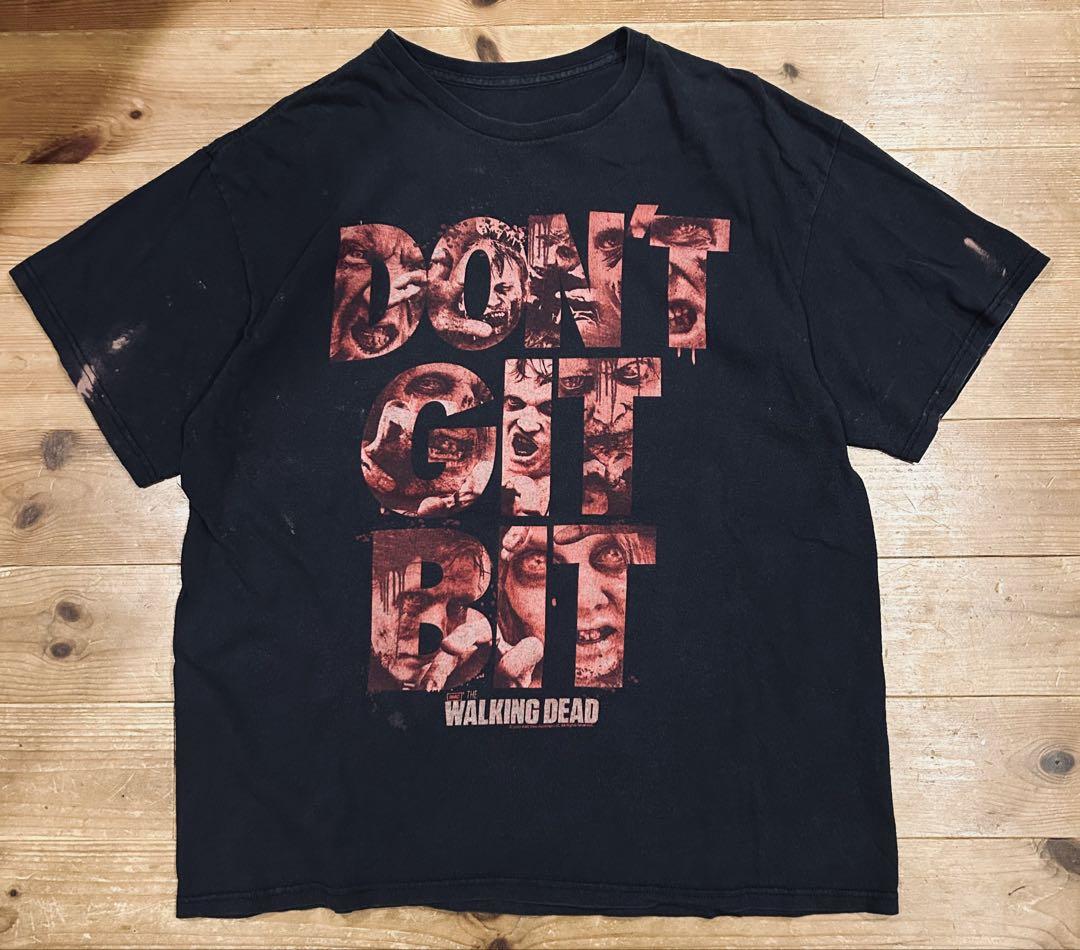 Tシャツ 古着 00s WALKIN DEAD ウォーキングデッド 黒 フェード