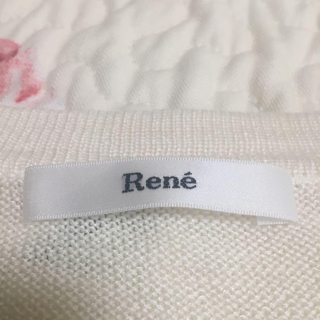 Rene 36 アイボリー リネンブレンド HvEsr-m58834323656 ルネ ボレロ 超激得得価