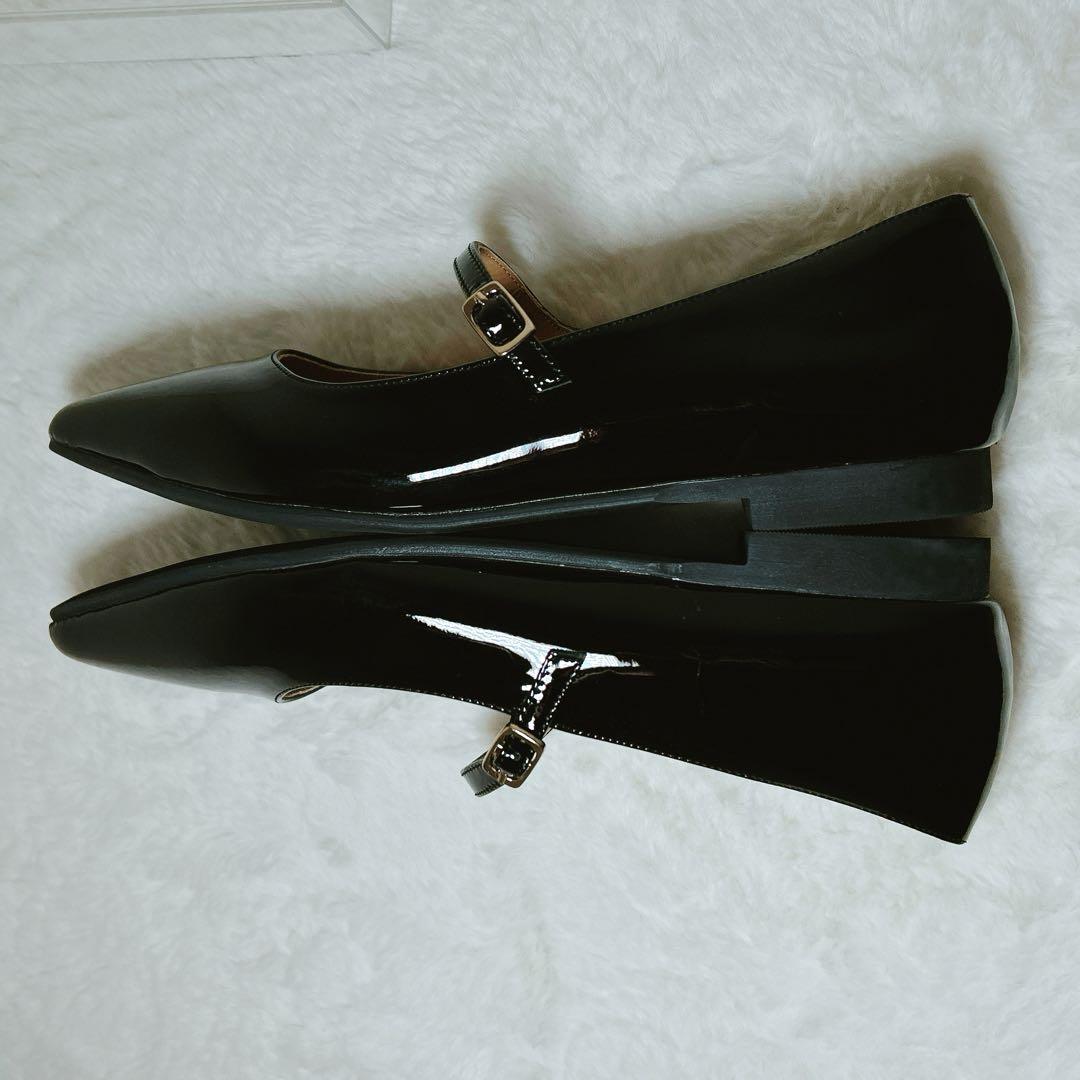 UNITED ARROWS TOKYO フラット　パンプス　エナメルブラック