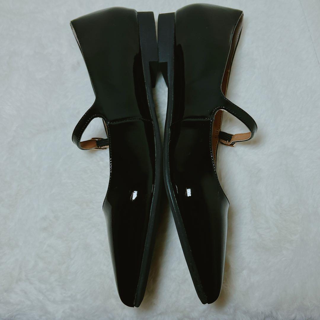 UNITED ARROWS TOKYO フラット　パンプス　エナメルブラック