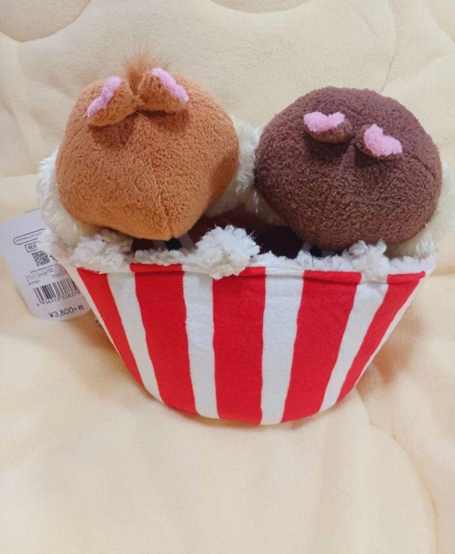 ディズニーストア♡チップ＆デール ポップコーンバスケット ぬいぐるみ【激レア】