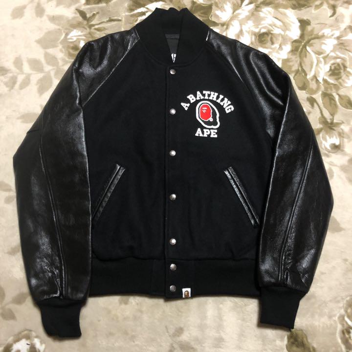 APE BAPE kaws スタジャン  ジャケット　baby milo レザー