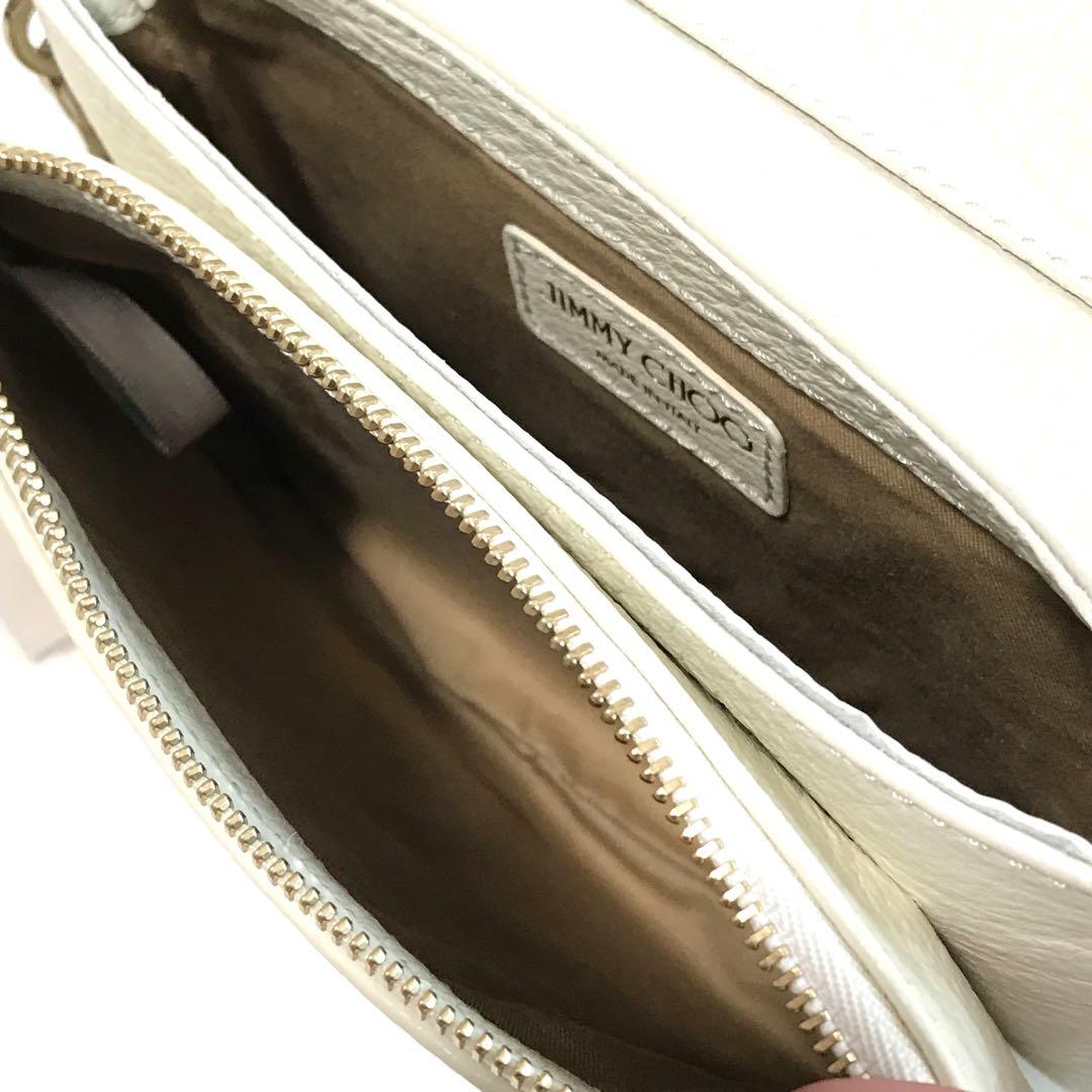 ⭐︎【新品、未使用品】ジミーチュウ ショルダーバッグ チェーン　ホワイト
