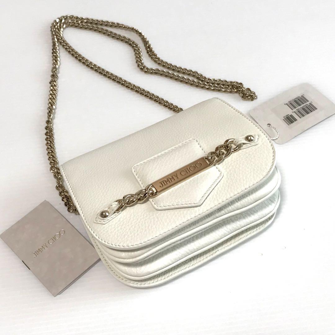 ⭐︎【新品、未使用品】ジミーチュウ ショルダーバッグ チェーン　ホワイト