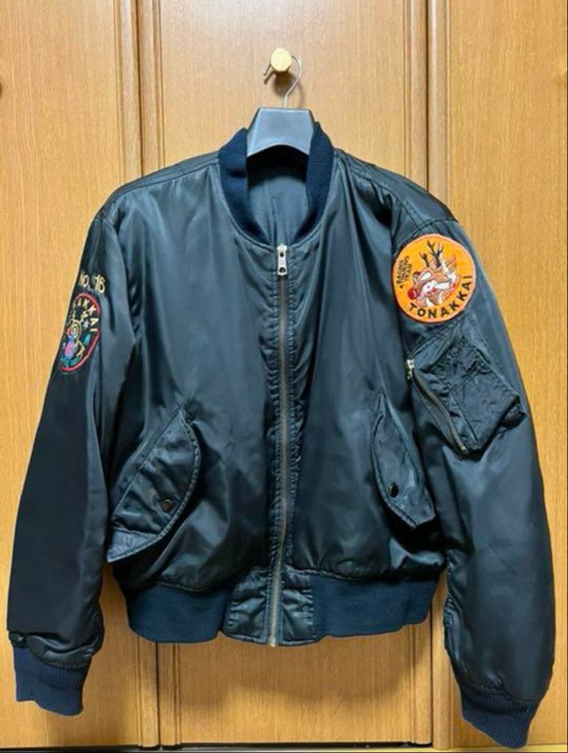80s TONAKKAI フライトジャケット MA-1 刺繍ワッペン TALON 80s TONAKKAI フライトジャケット MA-1 刺繍ワッペン TALON