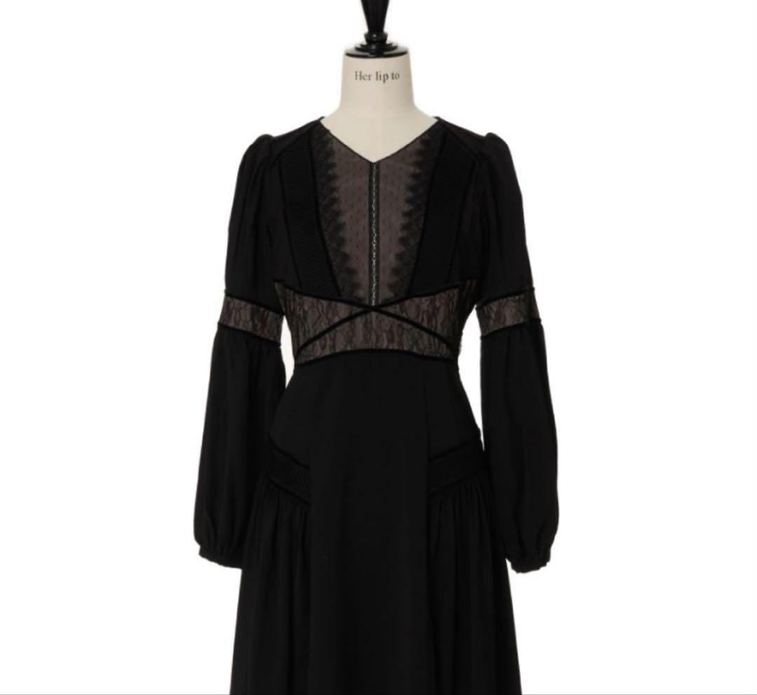 ティラノ♡herlipto Social Lace Flare Dress