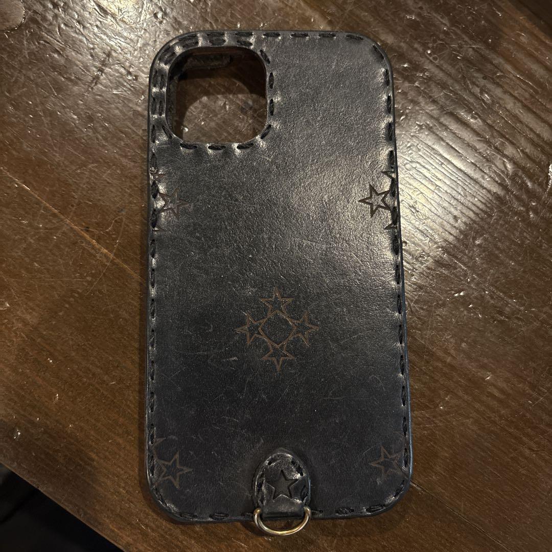 OJAGA DESIGN レザー iPhoneケース 星柄
