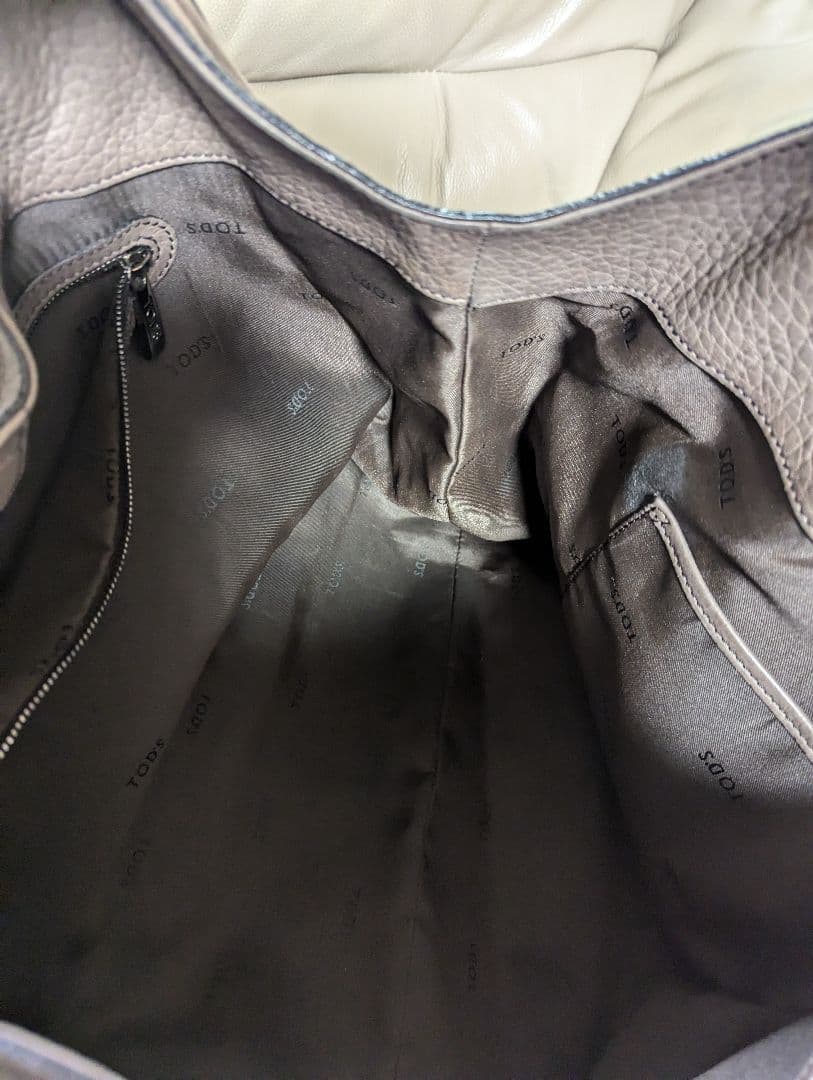 美品 TOD'S トッズ ボストン グレージュ 美品 TOD'S トッズ ボストン グレージュ