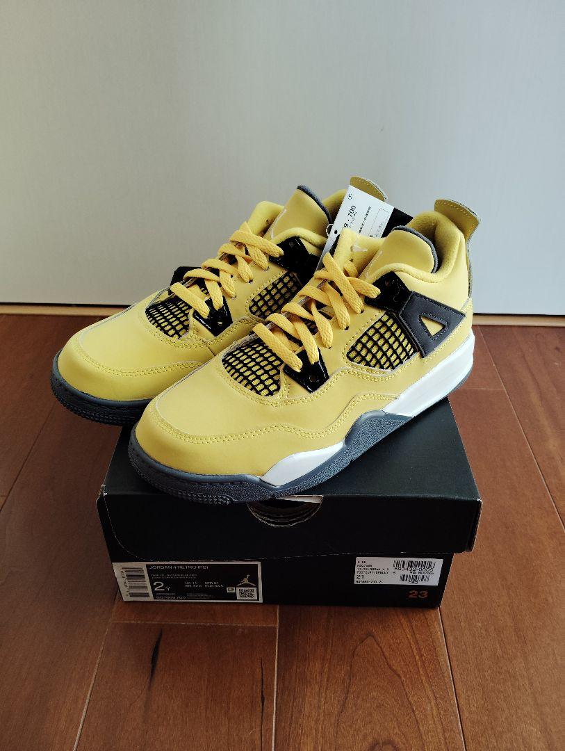 新品未使用　2021年製　JORDAN4 　イエロー　21cm