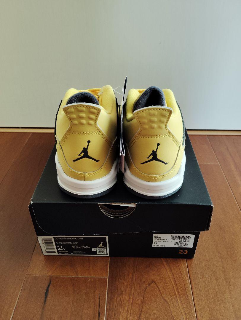 新品未使用　2021年製　JORDAN4 　イエロー　21cm