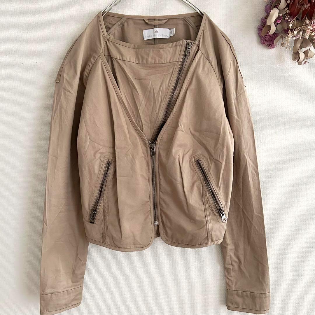 adidas by ステラマッカートニー ジャケット 36 ベージュ 薄手