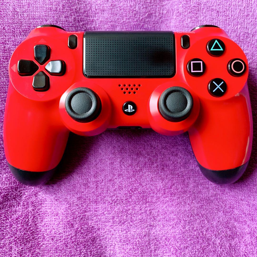 PS4 コントローラー 純正 マグマレッド K9q-9 【スティック新品