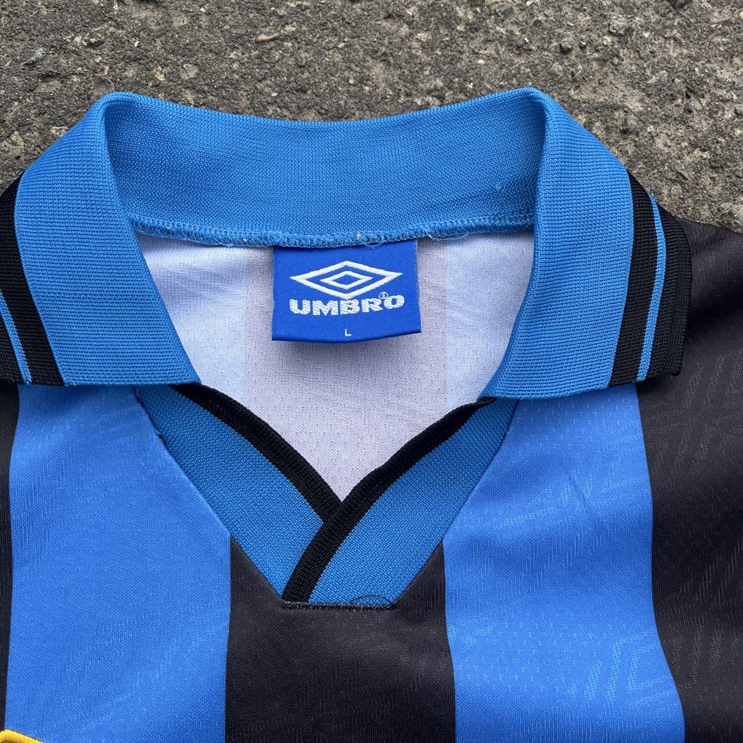 90s UMBRO アンブロ ゲームシャツ インテルモデル 91-92 黒 青