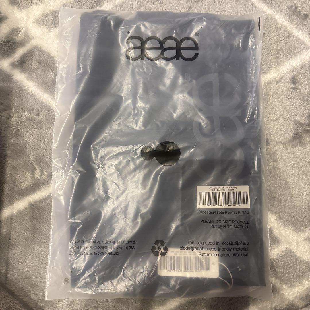 aeae ナップサック 黒 ドット 新品