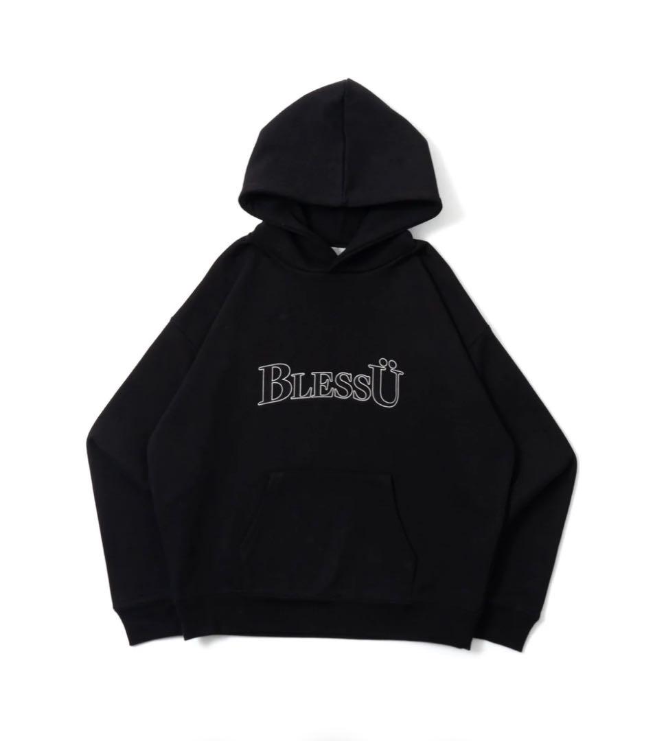 BLESS U ブレスユー　logo hoodie ブラック BLESS Ü pigment logo hoodie – YZ