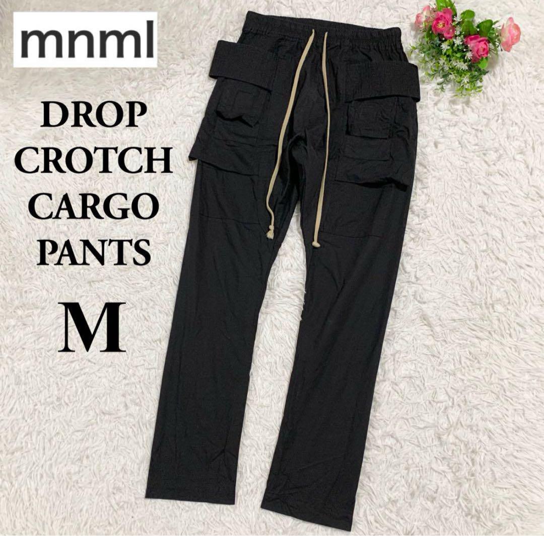 mnml】ミニマル ドロップクロッチカーゴパンツ ブラック M