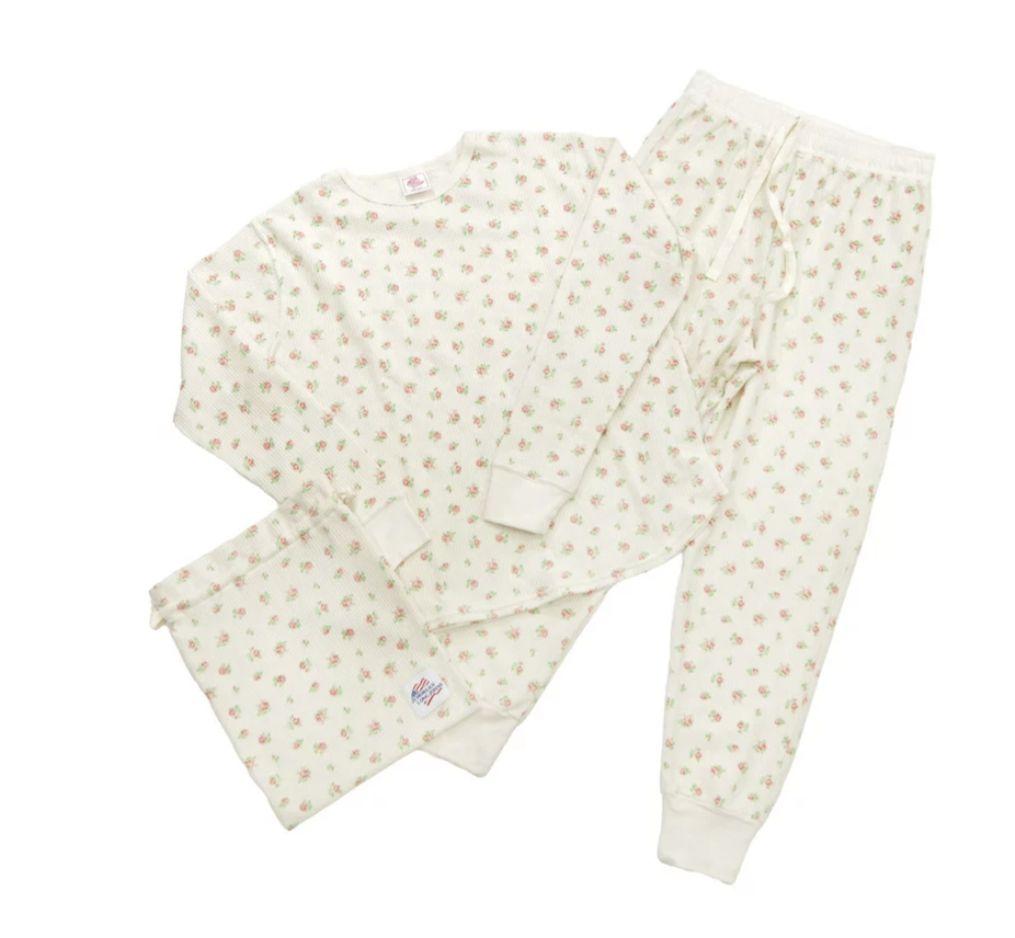 【新品】ジェーイーモーガン　ワッフル生地 花柄 ルームウェアセット
