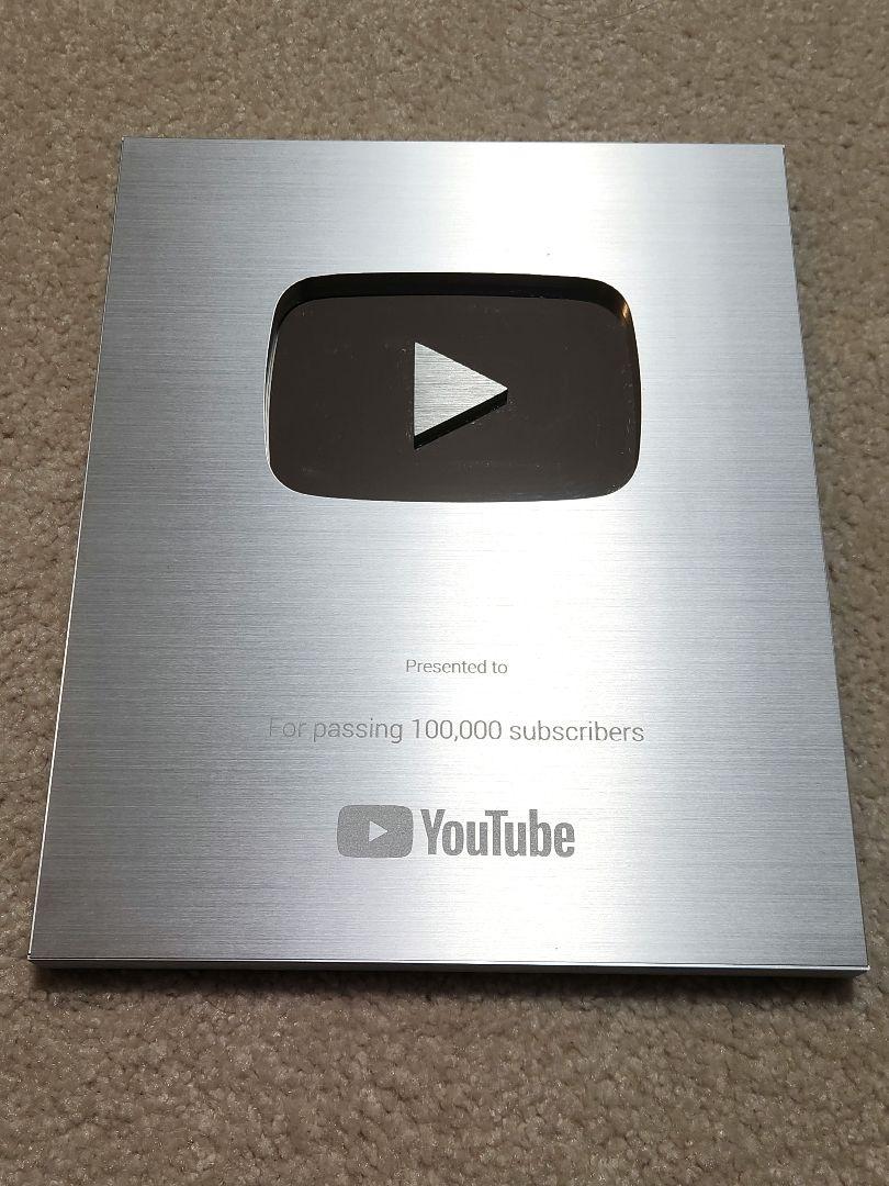 数量限定！在庫処分セール 売り切れ御免 本物】YouTube銀の盾+銀の賞状 その他