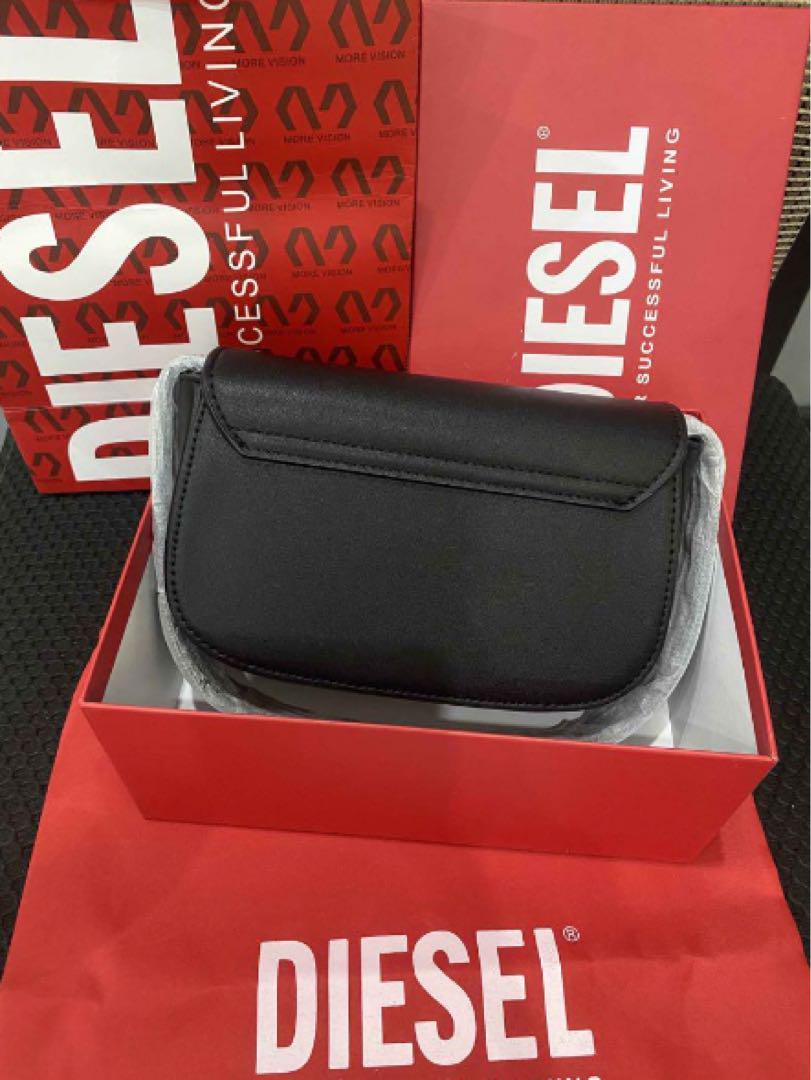 DIESEL ショルダー/ハンドバッグ BLACK ビッグロゴ 1DR