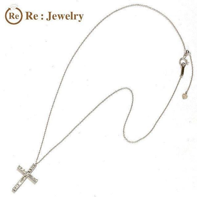 プラチナ900 0.97ct クロス 十字架 プラチナ ダイヤモンドネックレス