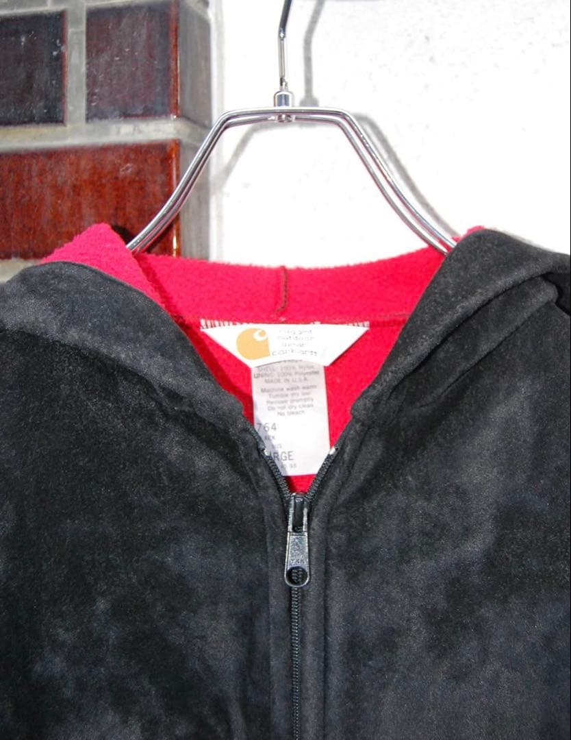 80s USA製 激レア ブラック ベロア ジップパーカ ビンテージ カーハート 80s USA製 激レア ブラック ベロア ジップパーカ ビンテージ カーハート