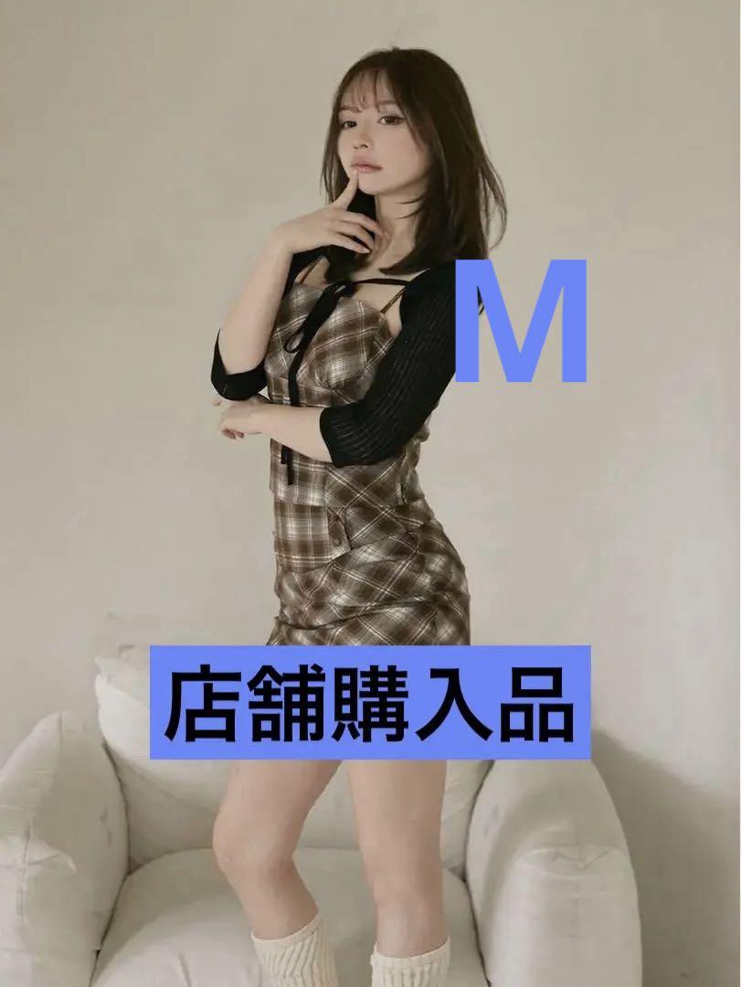andmary Riri check set up beige Mサイズセットアップ