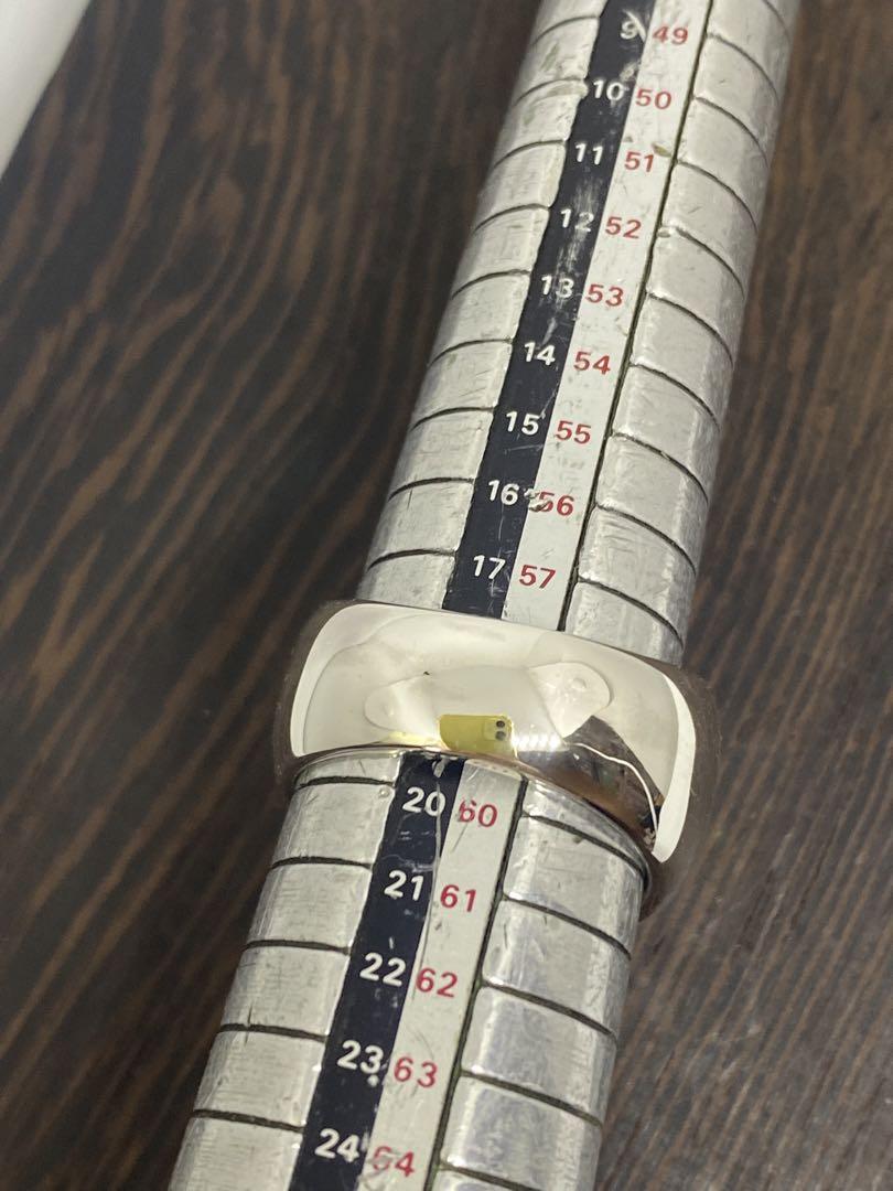 オーバル印台　シルバー925リング 重いシルバーリング　銀印台19号　92