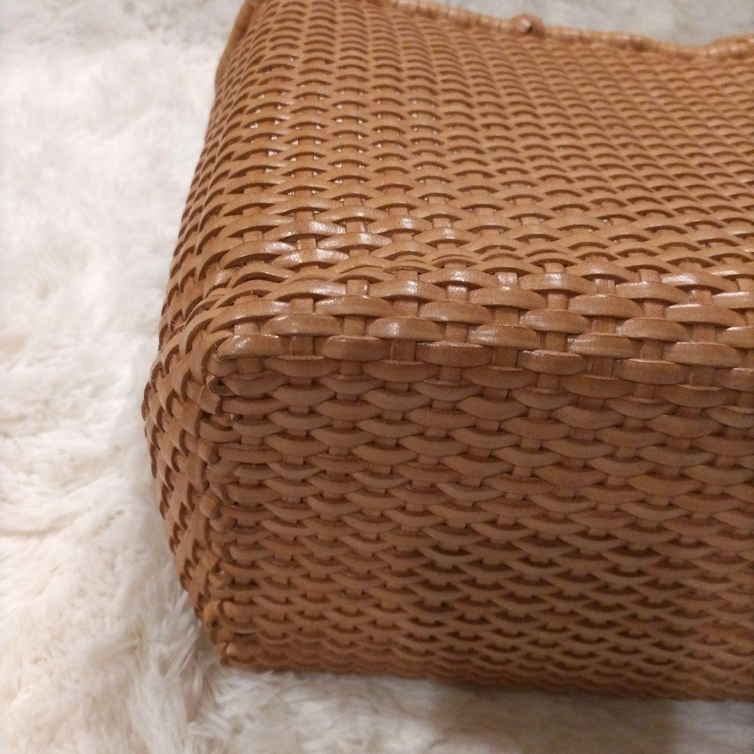 美品　ドラゴン　レザー　メッシュ　かご　バッグ