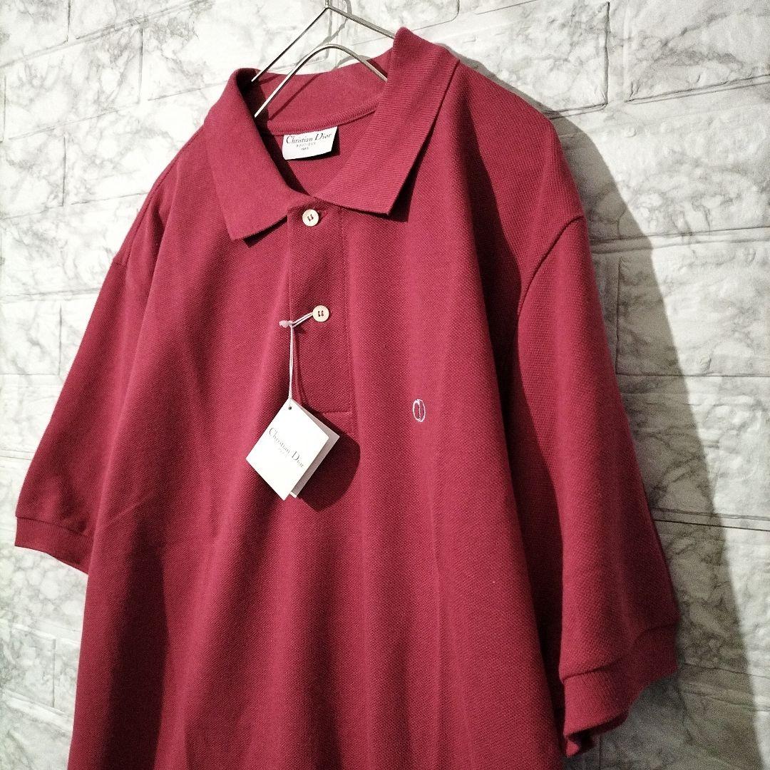 新品タグ付 クリスチャン・ディオール CD刺繍ロゴ ポロシャツ サイズM