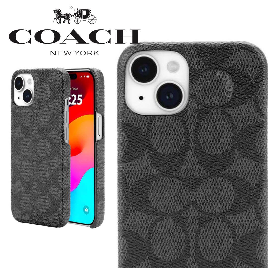 コーチ COACH IPHONE 15 ケース・シグネチャー キャンバス