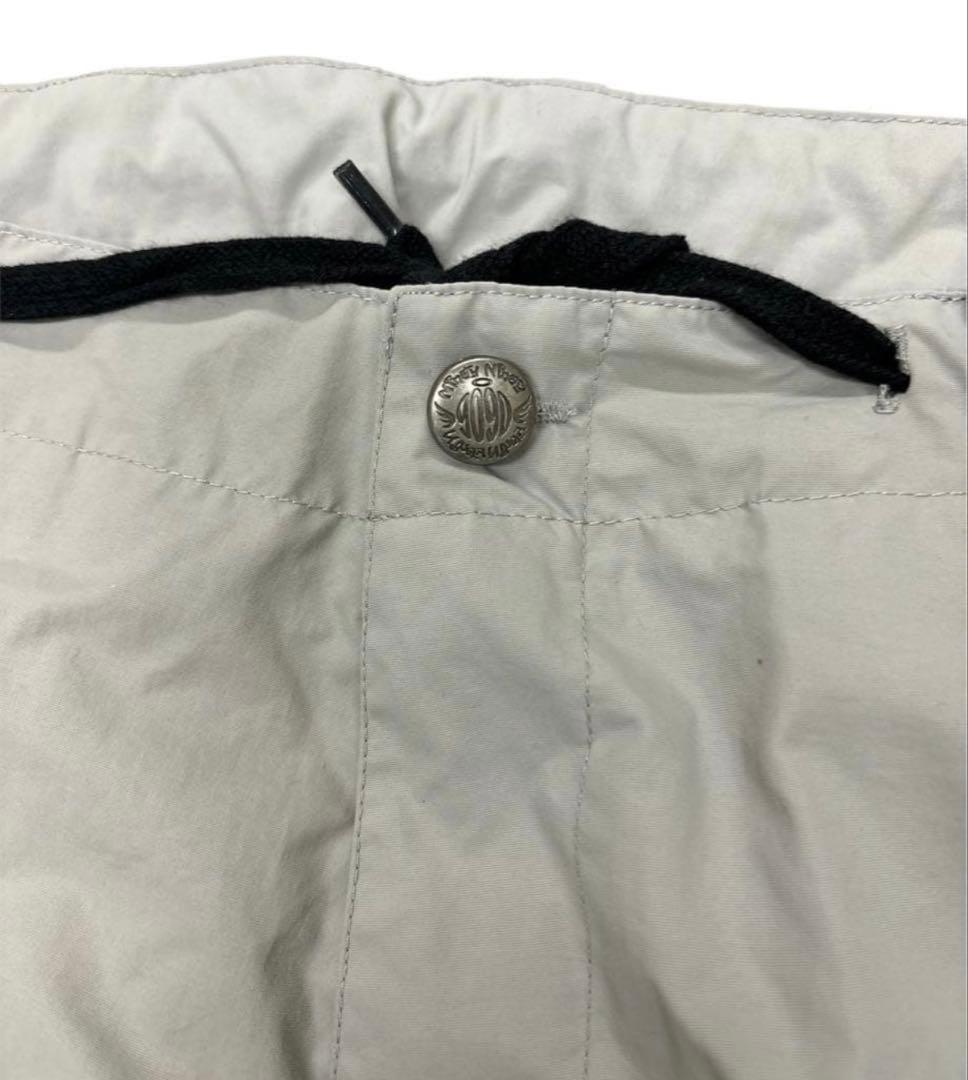 極美品】9090/2WAYテクノカーゴパンツ ワイドシルエット 薄グレー 刺繍