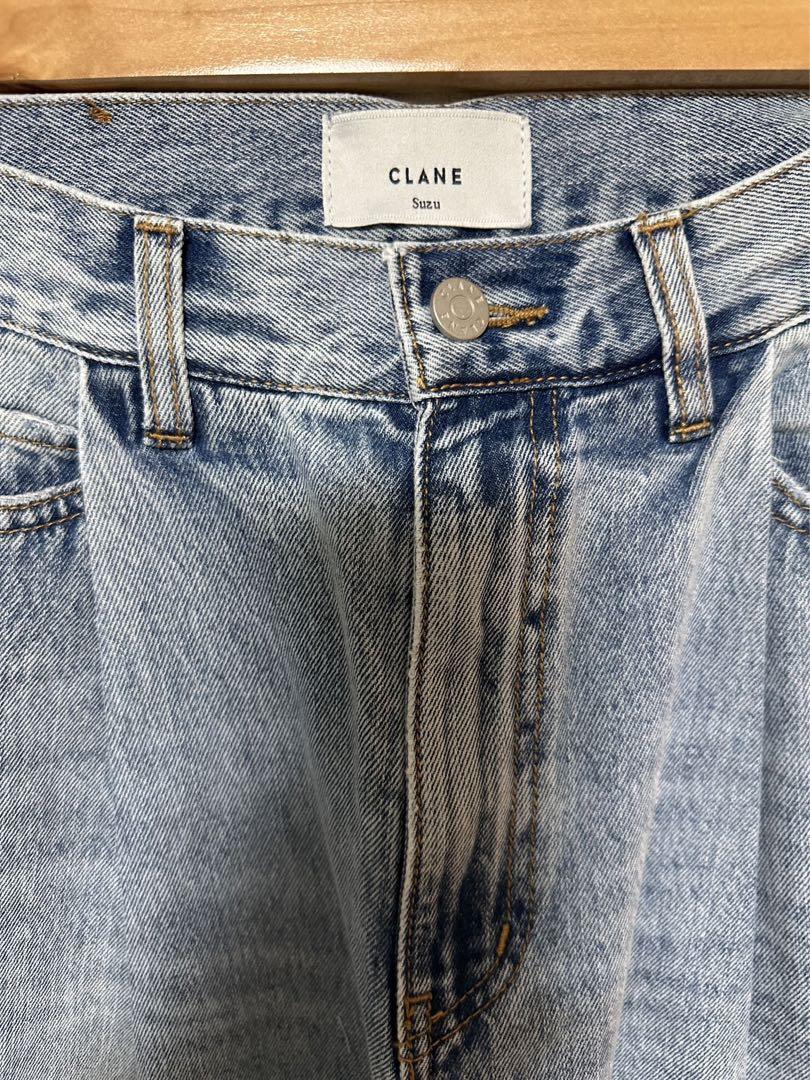 Suzu Hirose CLANE TUCK WIDE DENIM PANTS